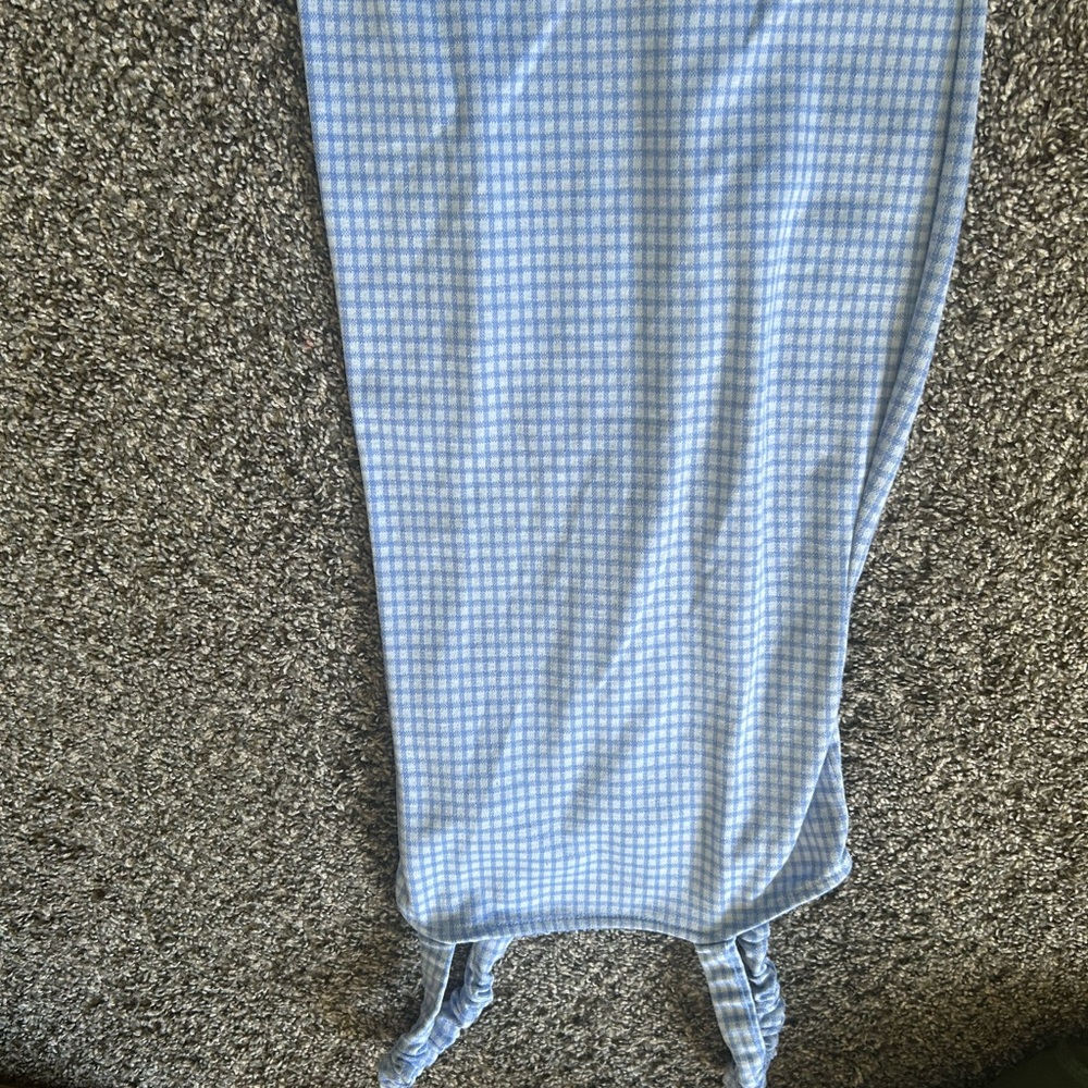 Blue and White Gingham Dress